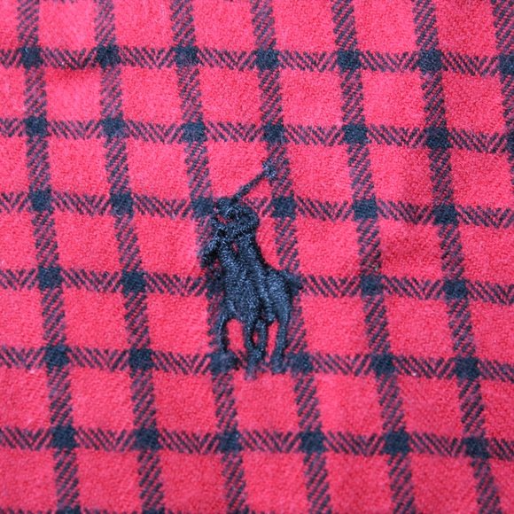 Red/Black Plaid Button Front Boyfriend Apron ~OS~ - Picture 7 of 9